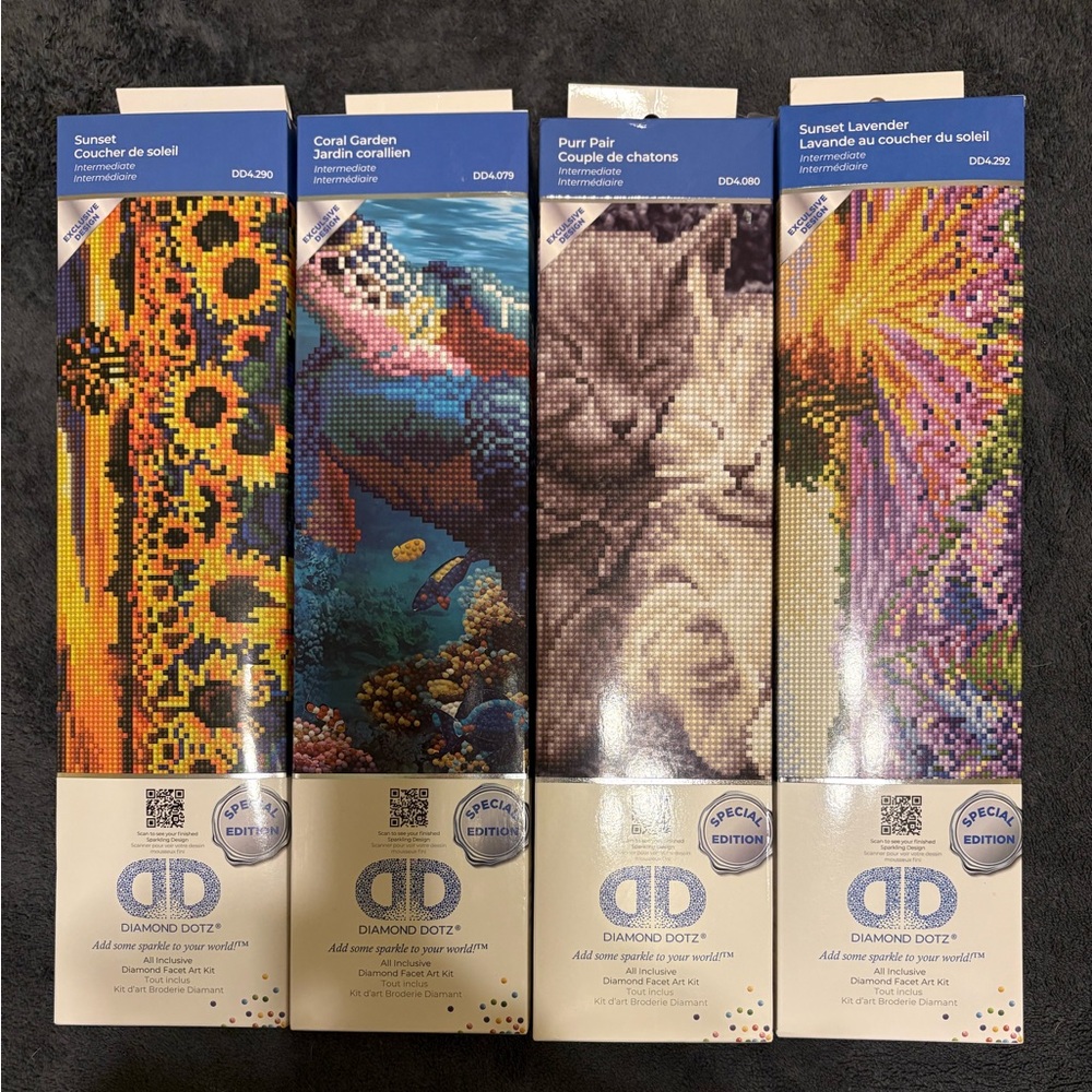 Lot of 4 Diamond Dotz Facet Art Kit